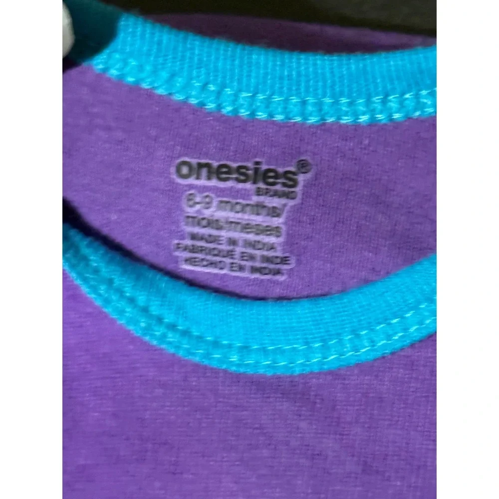 Gerber Onesies 5-Pack Baby Girl Bodysuits 6-9 Months Pink Purple Hearts Stars